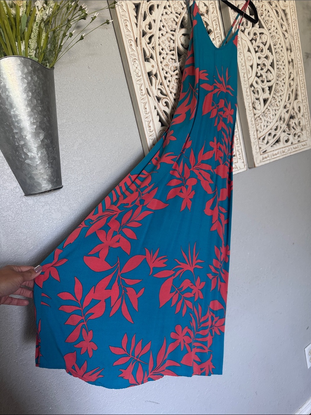 Old Navy Teal and Coral Striped Top - Picture 3 of 14